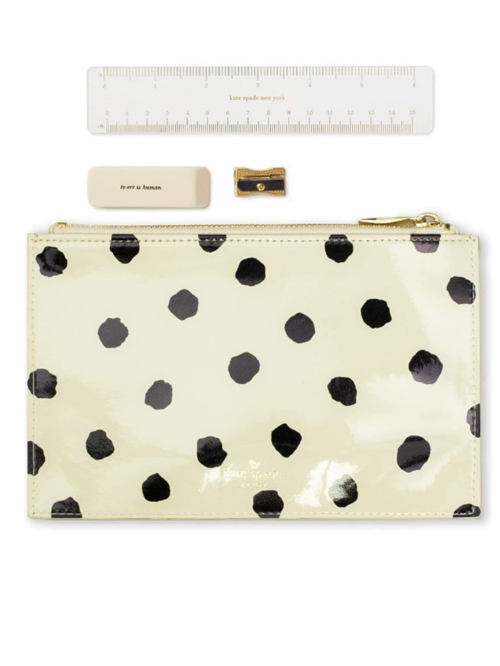 Kate Spade New York Spotty Dot Pencil Pouch Cosmetic Case